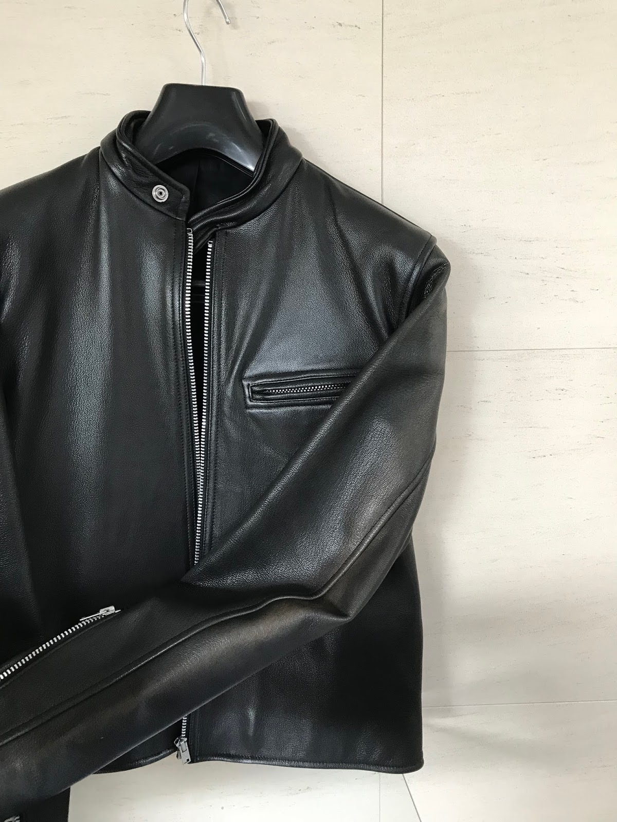 100％安い 美品　Scye シングルライダースジャケット レザー　サイズ36 S　ブラック レザージャケット